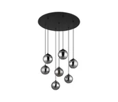 Lampy sufitowe - Globo 56133-7H - LED Żyrandol na lince RIHA 7xG9/3,5W/230V dym/czarny - miniaturka - grafika 1