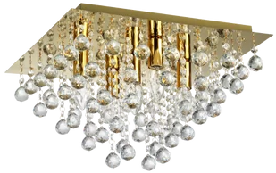 Lancaster crystal - plafon 5 płomienny złoty. - Lampy sufitowe - miniaturka - grafika 1