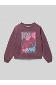 Bluzy damskie - Bluza z nadrukiem z logo - Roxy - miniaturka - grafika 1