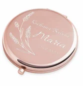 Lusterka do makijażu - Lusterko okrągłe różowe z grawerem dla babci na Dzień Babci - miniaturka - grafika 1