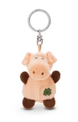 Plecaki - Breloczek świnia z koniczyną 5cm - jasnoróżowy - Lojalny towarzysz dla wszystkich grup wiekowych z karabińczykiem, idealny do plecaka, torby, smyczy lub kluczy 62070 - miniaturka - grafika 1