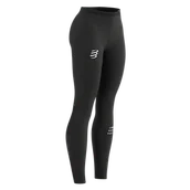 Spodnie sportowe damskie - COMPRESSPORT Kompresyjne legginsy do biegania damskie RUN UNDER CONTROL TIGHTS czarne - miniaturka - grafika 1