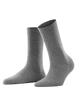 FALKE Kobiety Skarpety Softmerino W SO Wełna Merynosa Bawełna jednokolorowe 1 Para, Szary (Light Grey Melange 3830), 39-40 - Skarpetki damskie - miniaturka - grafika 1