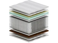 Materace - Materac Salwa Multipocket 60x145 Kieszeniowy Lateks Visco Memory Kokos T25 Średnio/Twardy H2/H3 Aloe Vera Antyalergiczny Sprężynowy Na Płasko - miniaturka - grafika 1