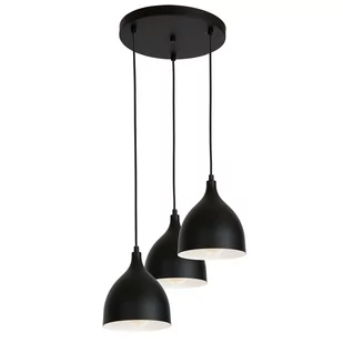 Luminex Noak 1880 lampa wisząca zwis 3x60W E27 czarna - Lampy sufitowe - miniaturka - grafika 1