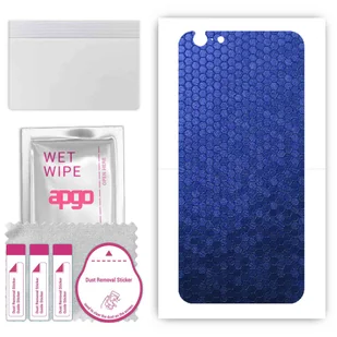 Folia naklejka skórka strukturalna na TYŁ do Apple iPhone 6s -  Plaster Miodu Niebieski - apgo SKINS - Szkła hartowane na telefon - miniaturka - grafika 1