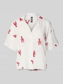 Bluzki damskie - Bluzka o kroju relaxed fit z czystej wiskozy model ‘NYA’ - miniaturka - grafika 1