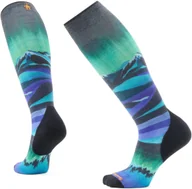 Skarpety termoaktywne - Skarpety damskie Smartwool Ski Targeted Cushion Compression Print OTC Socks - black rozmiar: s - miniaturka - grafika 1