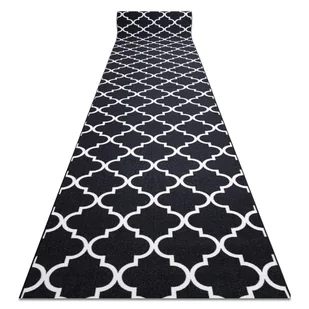 CHODNIK PODGUMOWANY 80 cm KONICZYNA MAROKAŃSKA czarny TRELLIS 30350, 80x1250 cm - Dywany - miniaturka - grafika 1