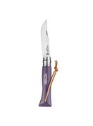 Noże - Nóż z rzemieniem Opinel Colorama N°06 - purple grey - miniaturka - grafika 1