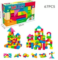 Klocki - Zestaw Klocków Piankowych 67 Elementów - miniaturka - grafika 1
