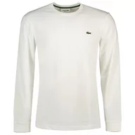 Koszulki męskie - Lacoste Męska koszulka z długim rękawem Th3662, sportowa, biała, S, biały, S - miniaturka - grafika 1