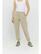 Spodnie sportowe damskie - MAZINE Spodnie dresowe "Maple" w kolorze beżowym - miniaturka - grafika 1