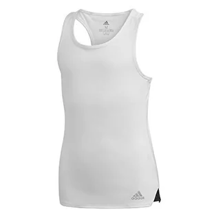 Koszulki dla dziewczynek - Adidas dziewczęcy G CLUB top tank, biały/matowy srebrny/czarny, 1415Y FQ2641 - grafika 1