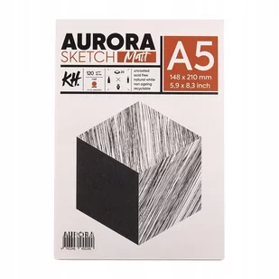 Blok do szkicu AURORA Sketch Matt 120g/m2 A5 klejo - Podobrazia, bloki, papiery - miniaturka - grafika 1