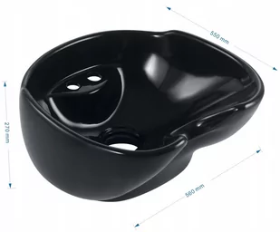 Profesjonalna Misa Ceramiczna Do Myjni Fryzjerskiej Czarna CERAMIC-BLACK - Myjki fryzjerskie - miniaturka - grafika 1