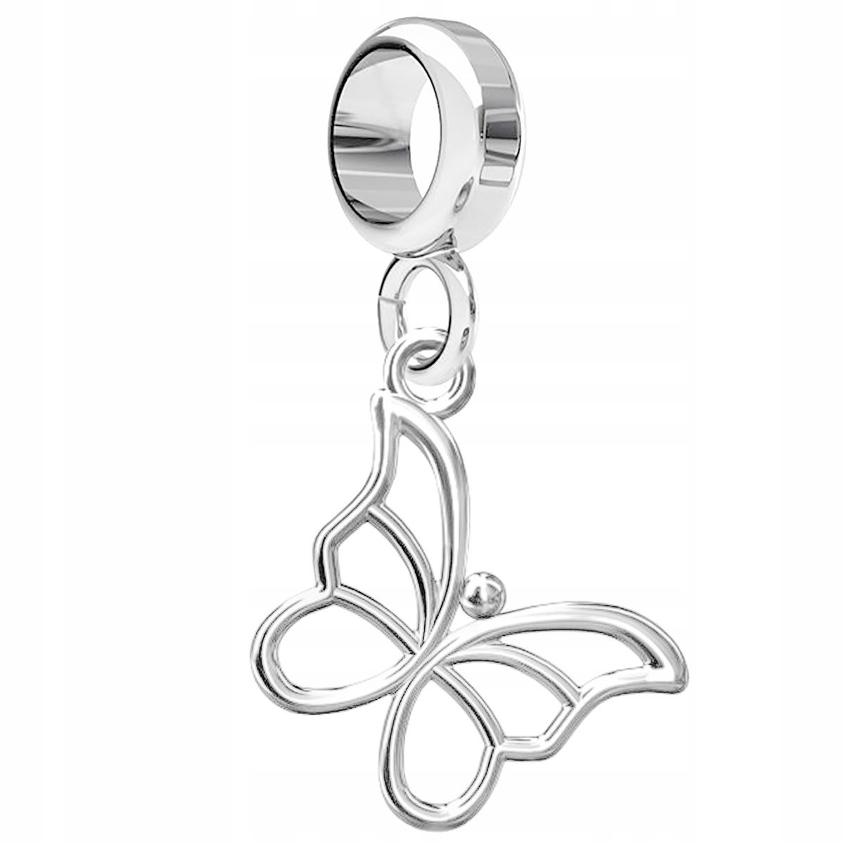 Charms Srebrny z Motylem Motylkiem Owad Butterfly Motyl Motylek SREBRO 925