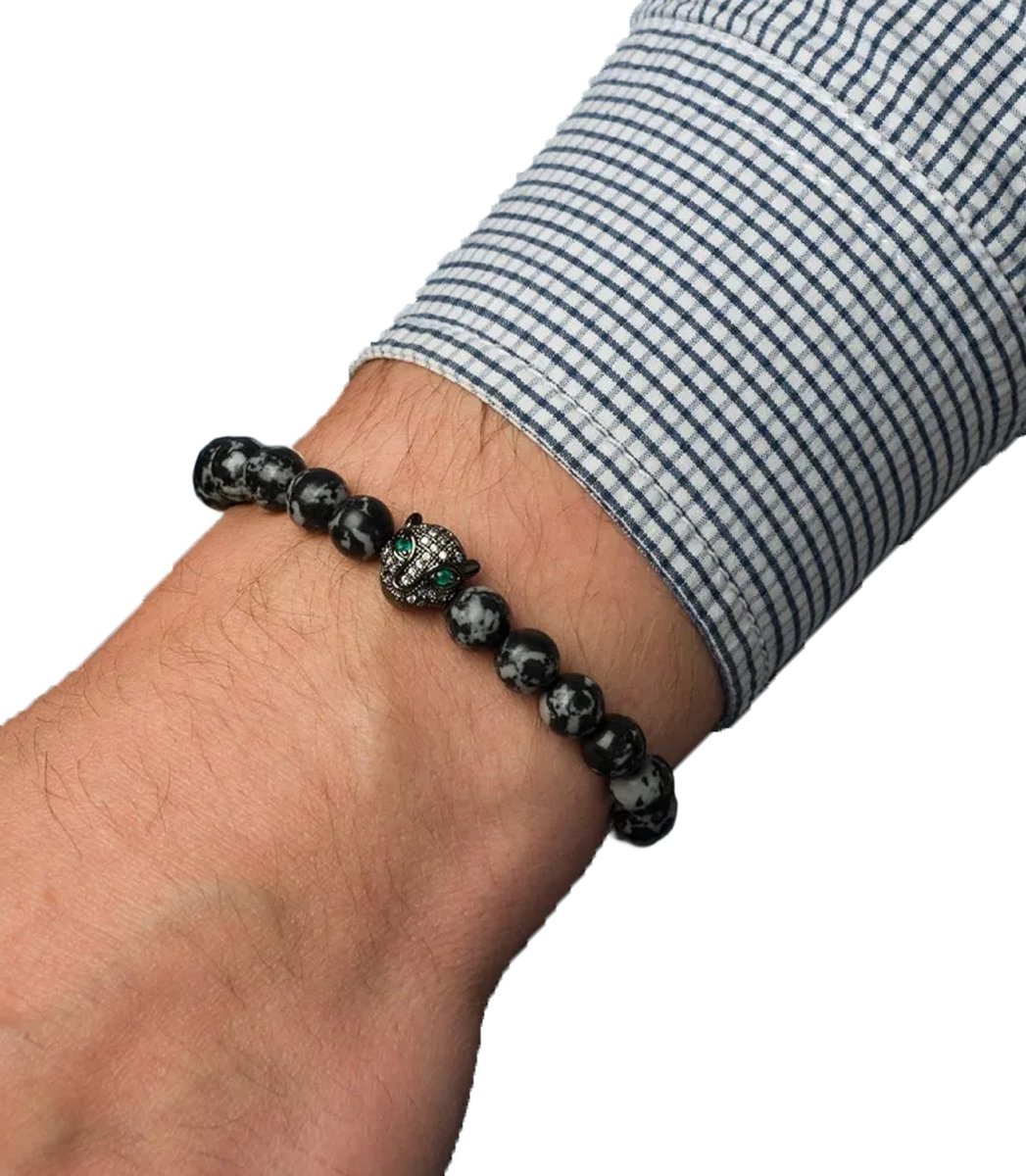 Bransoletka męska z naturalnych kamieni