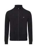 Swetry męskie - Gant Męski kardigan Mężczyźni szary jednolity, S - miniaturka - grafika 1