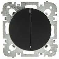 Wyłączniki światła i elektryczne - LEXMAN Włącznik podwójny Ardea czarny Lexman - miniaturka - grafika 1