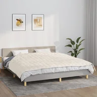 Koce - Vidaxl Koc Obciążeniowy, Kremowy, 155X220 Cm, 7 Kg, Tkanina - miniaturka - grafika 1