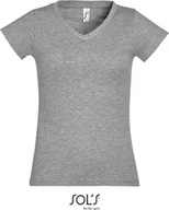 Koszulki i topy damskie - SOLs 11388 Koszulka damska V-Neck Moon - Kolor: Szary melanż - Rozmiar: 3XL - miniaturka - grafika 1