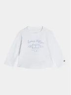 Bluzki damskie - Tommy Hilfiger Bluzka KN0KN01917 Biały Regular Fit - miniaturka - grafika 1