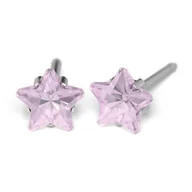 Biżuteria dla dzieci - Studex System 75 Kolczyki Różowa Cubic Zirconia Szlif Gwiaździsty 5mm - miniaturka - grafika 1