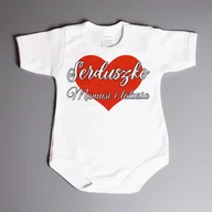 Body - Serduszko mamusi i tatusia - body dziecięce - miniaturka - grafika 1