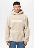 Bluzy męskie - Bluza męska z kapturem Pit Bull Aragon beżowa L - miniaturka - grafika 1