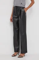 Spodnie damskie - Calvin Klein spodnie damskie kolor czarny szerokie high waist - miniaturka - grafika 1