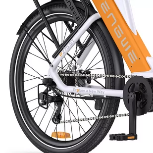 Elektryczny rower miejski ENGWE P275 ST 250W z silnikiem położonym centralnie, maks. zasięg 260km - Biały - Rowery elektryczne - miniaturka - grafika 4