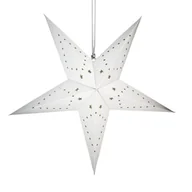 Ozdoby bożonarodzeniowe - DUŻA GWIAZDA PAPIEROWA ŚWIĄTECZNA AŻUROWA biała 45 cm WITRAŻ 3D WG06 - miniaturka - grafika 1