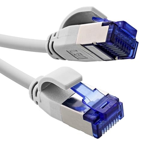 InLine® Kabel krosowy Slim, Cat.6A, S/FTP, TPE (LSZH) elastyczny, PoE, miedź (CU), LAN, Ethernet, kabel sieciowy, RJ45 Gigabit, biały, 20 m, 74920 W