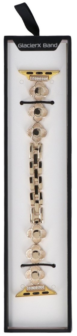GlacierX bransoleta do smartwatcha Zirconia Moderne Chain Bracelet Gold do Apple Watch 38/40/41mm złoty