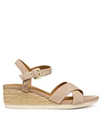 Espadryle damskie - Geox Espadryle D Ischia Corda D55HHB 00020 C8191 Beżowy - miniaturka - grafika 1