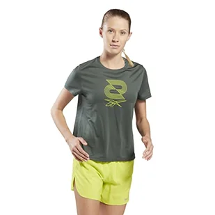 Reebok Damska koszulka do biegania Speedwick, czarna, XS, Czarny, XL - Koszulki i topy damskie - miniaturka - grafika 1