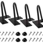 Zawiasy, okucia i inne akcesoria - Nogi szpilkowe 4", wytrzymałe metalowe nogi stołowe do szafek, garderób, szafek RTV, szuflad, stolików nocnych, nóżek - miniaturka - grafika 1