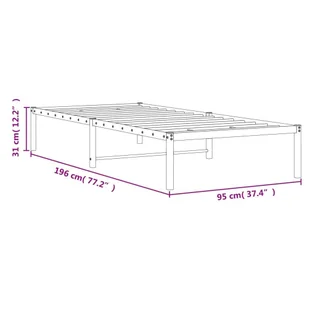 Metalowa rama łóżka, biała, 90x190 cm Lumarko! - Łóżka - miniaturka - grafika 10