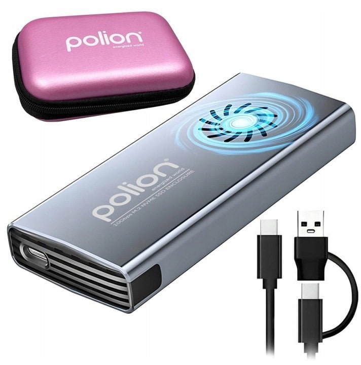 Aptel Kieszeń na dysk SSD M.2 NVMe z wentylatorem USB-C 3.2 do 4TB