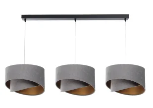 Szara welurowa lampa wisząca nad stół - S502 C9-S26 - Lampy stojące Szara welurowa lampa wisząca nad stół - S502 C9-S26 - Lampy stojące - miniaturka - grafika 1