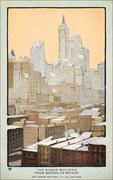 Plakaty - The Singer Building from Brooklyn Bridge, Rachael Robinson Elmer - plakat 21x29,7 cm - miniaturka - grafika 1
