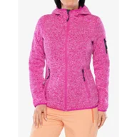 Odzież trekkingowa damska - Polar damski CMP Londra Fix Hood Jacket Knitted - miniaturka - grafika 1