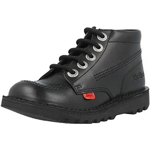 Kickers Kick Hi Zip Lthr Ju Blk, Botki Unisex-dla dzieci i chłopców, Czarny, 34 EU - Botki damskie - miniaturka - grafika 1