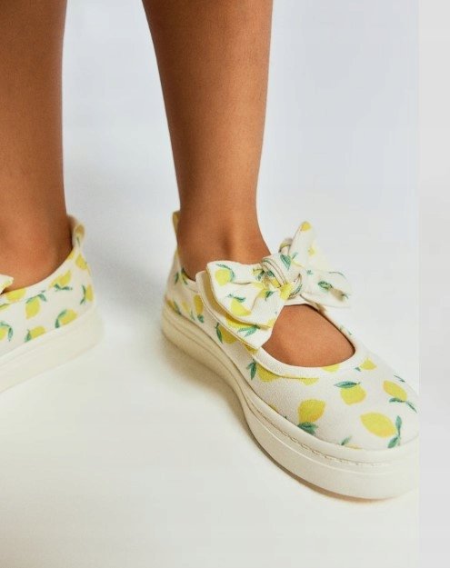 H&M TRAMPKI DZIEWCZĘCE Z KOKARDĄ CYTRYNY 25 1Y7D