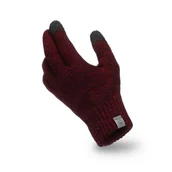 Rękawiczki - PaMaMi, Rękawiczki męskie, bordowa mulina - miniaturka - grafika 1