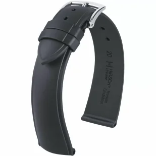 Czarny pasek kauczukowy 22 mm HIRSCH Urbane 40448850-2-22 (L)  | OFICJALNY SKLEP | RATY 0% • Zapłać później PayPo • GRATIS WYSYŁKA ZWROT DO 365DNI - Akcesoria do zegarków - miniaturka - grafika 1