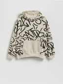 Bluzy dla chłopców - Reserved - Bluza oversize - beżowy - miniaturka - grafika 1