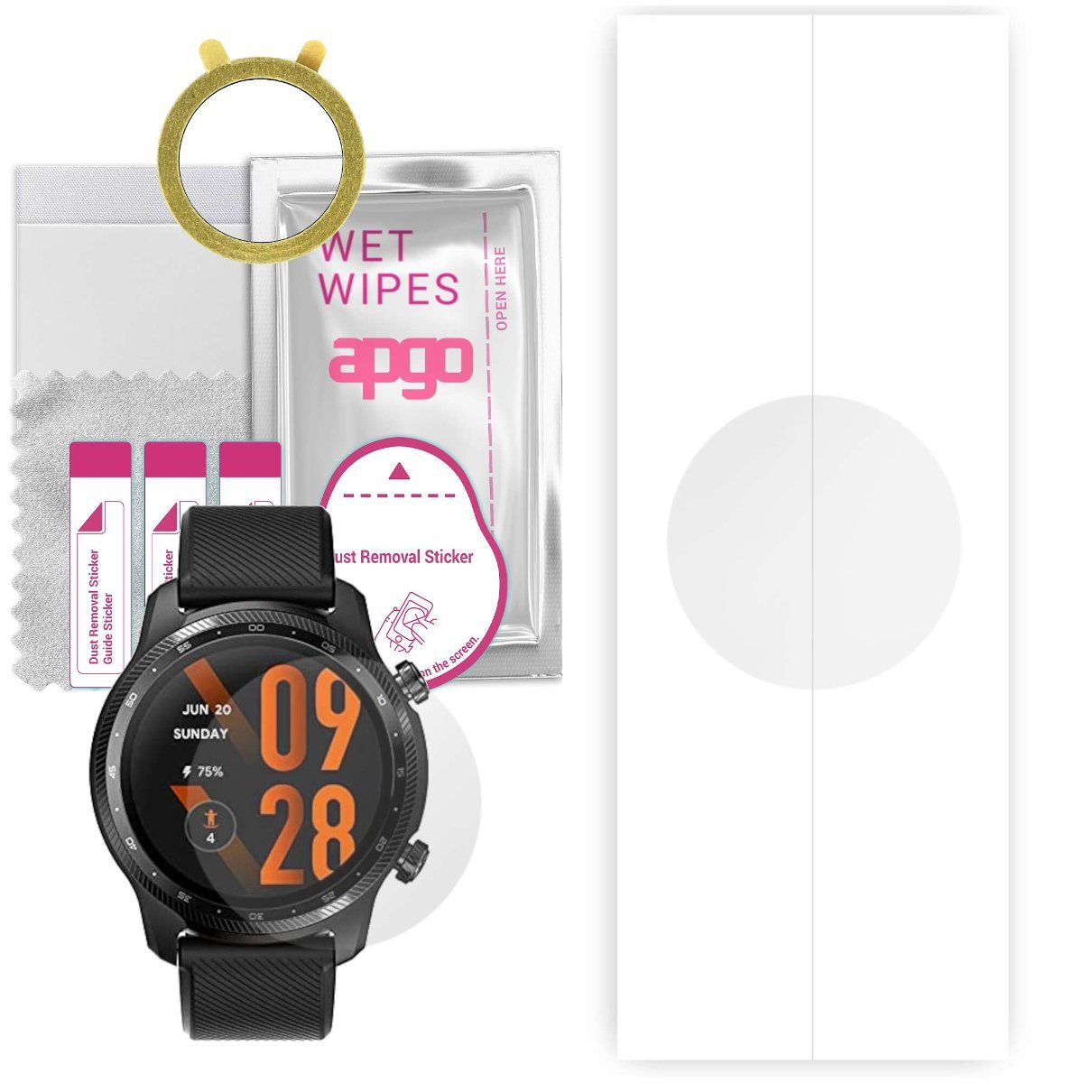 1x Folia hydrożelowa do Mobvoi TicWatch Pro 3 Ultra - apgo Smartwatch Hydrogel Protection Ochrona na ekran smartwatcha