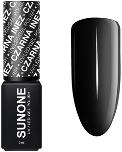 SunOne Lakier hybrydowy Czarna Inez 3ml - Lakiery hybrydowe - miniaturka - grafika 1
